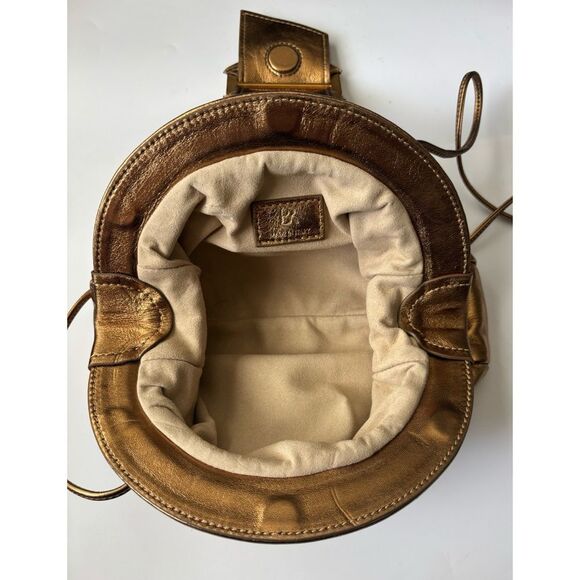 Banana Republic Mini Stella Cloud Clutch in Metallic Bronze/ made in Italy - Picture 10 of 11